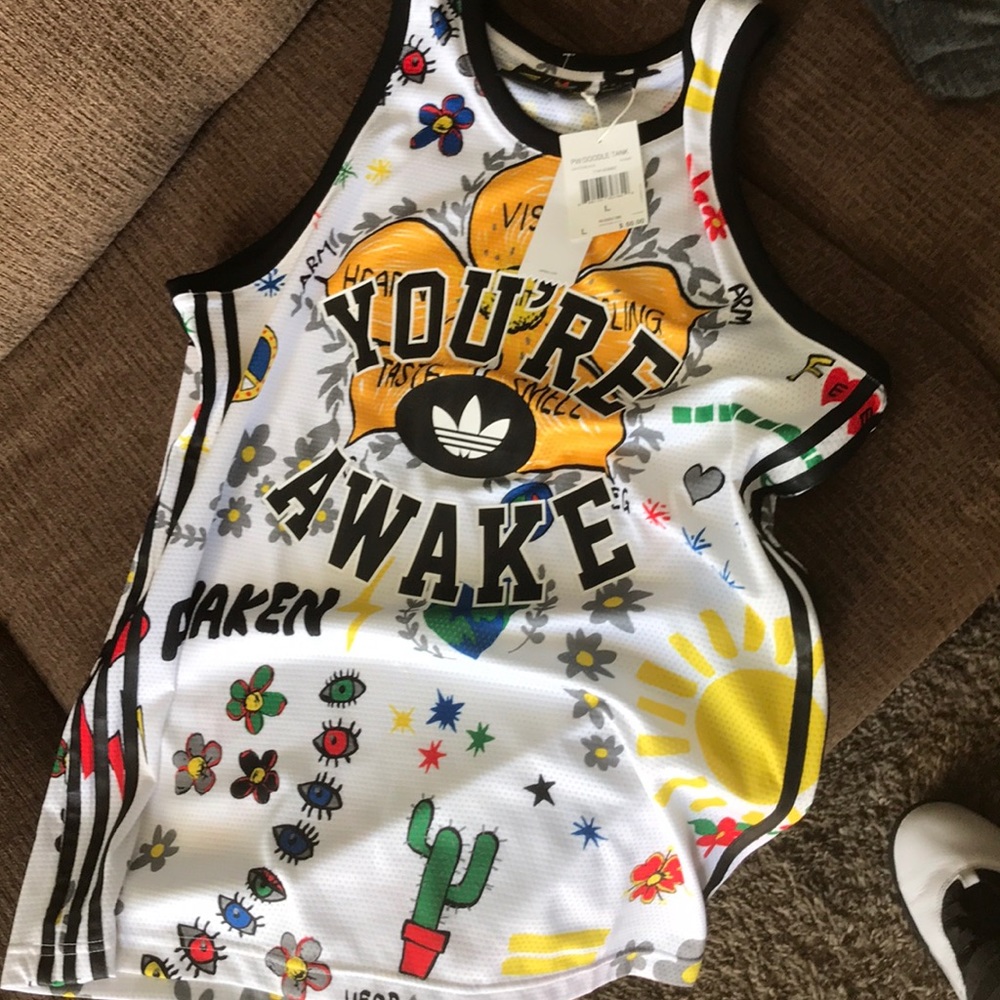 Large Pharrell Williams Doodle Tank NWT
